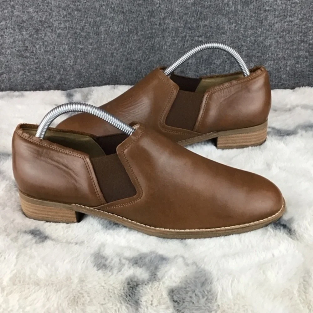 Clarks Comfort Brown Leather Slip-On Shoes Size‎ 9.5 M